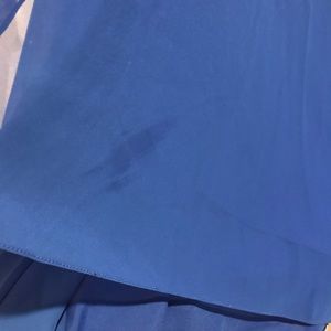 Blue strapless dress